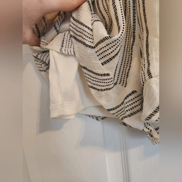 Giani Bini spaghetti strap flutter shorts back tie striped romper lagenlook MED - Picture 3 of 7